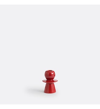 Bougeoir en céramique H10 cm - La Redoute Interieurs - Rouge
