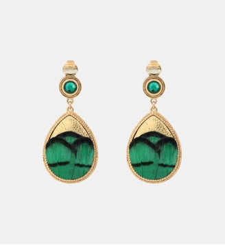 Boucles d'oreilles clips   - Fujita - Satellite - Vert