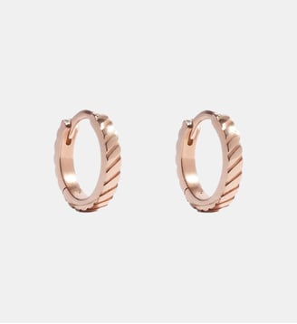 Boucles Anagramme rainurée - JEM - Rose