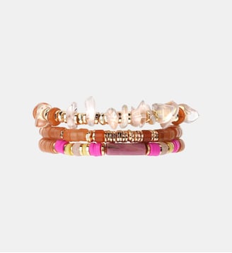 Bracelet ajustable multirang avec perles VADORADA - Hipanema - Camel