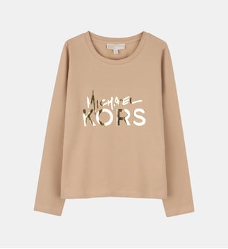 Tee-shirt manches longues - Michael Kors Kids - Caramel