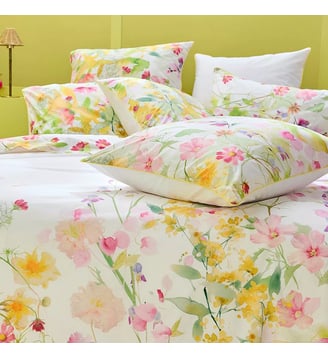 Taie d'oreiller percale de coton lavé - Garnier Thiebaut - Printemps