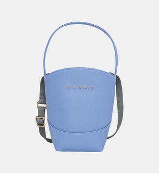 Sac bandoulière avec logo - Marni - Bleu marine