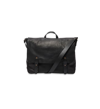 Sacoche messenger en cuir italien Turangi - Rodd & Gunn - Nero