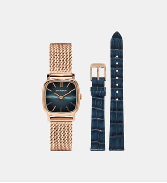Montre Rose Bleu foncé XB1029IB\19 - Louis Pion - Doré rosé
