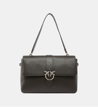 Maxi sac porté épaule love bag slouchy en cuir - Pinko - Vert