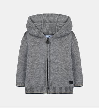 Gilet -   laine à capuche zippé - Tartine Et Chocolat - Gris clair