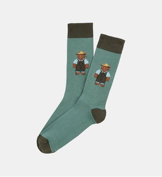Chaussettes en coton - Pré à rêver Kaki - Arthur - Kaki