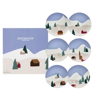Coffret 6 Assiettes 23 Cm - Destination - Degrenne - Bleu