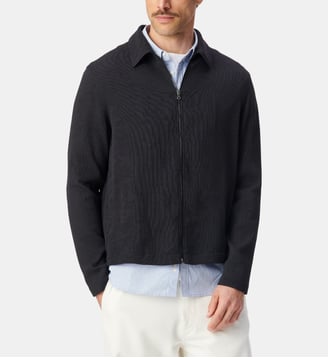 Cardigan zippé tissu plissé - Ikks - Noir