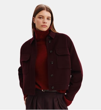 Veste double face à poches - Bompard - Grenat