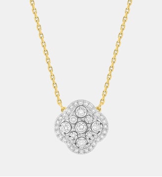 COLL. TREFLE SERTI DIAMANTS + DIAM. J. OR750 - Morganne Bello - Or jaune