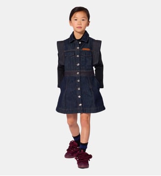 Robe en denim - Lanvin Kids - Denim indigo blue