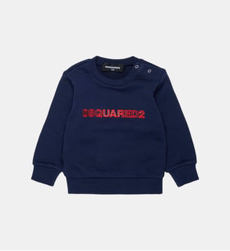 Sweat-shirt col rond avec logo - Dsquared2 - Bleu foncé