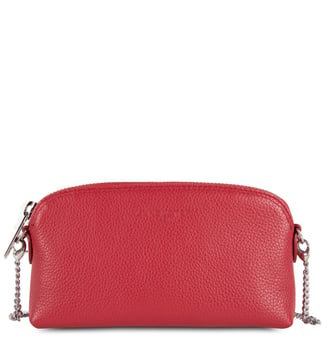 Trousse Foulonné PM en cuir - Lancaster - Rouge