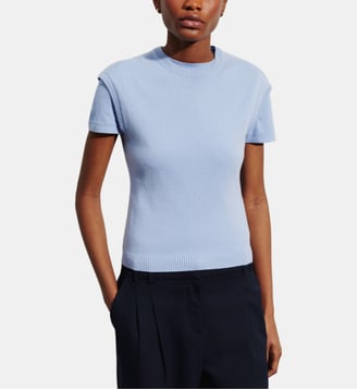 Pull sans manches en cachemire - Bompard - Bleu agate