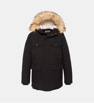 Parka à capuche avec fausse fourrure amovible - Schott - Noir