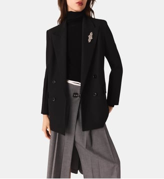 Veste à double boutonnage - Maje - Noir