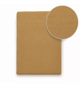Drap plat gaze de coton lavé uni blanc Malia neige - Garnier Thiebaut - Houblon