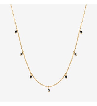 Collier doré court perle de culture blanche - milady - Caroline Najman - Noir