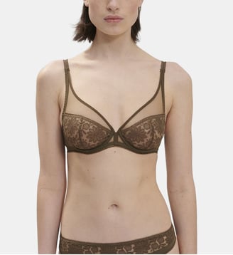 Soutien-gorge avec armatures Amazone décolleté plongeant - Simone Pérèle - Kaki
