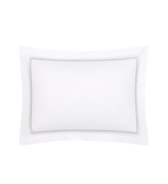 Taie d'oreiller en percale de coton Yves Delorme