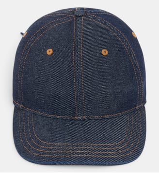 Casquette denim coton avec nœud - Lacoste - Bleu