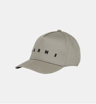 Casquette de baseball en gabardine avec logo - Marni - Gris