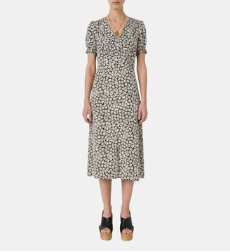 Robe longue à fleurs - ROSI - Gerard Darel - Noir