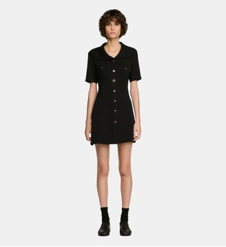 Robe courte à col marin - Sandro - Noir