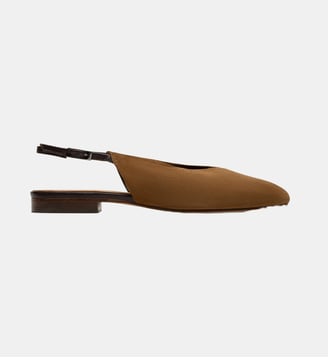 Donata - Ballerines En Cuir Velours Datte - Parallèle - Datte