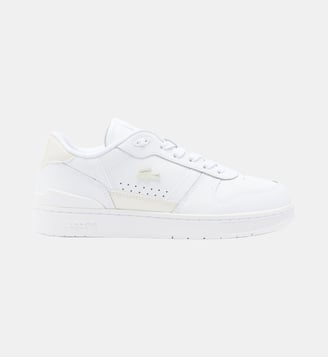 Sneakers T-Clip Set femme en cuir - Lacoste - Blanc et beige
