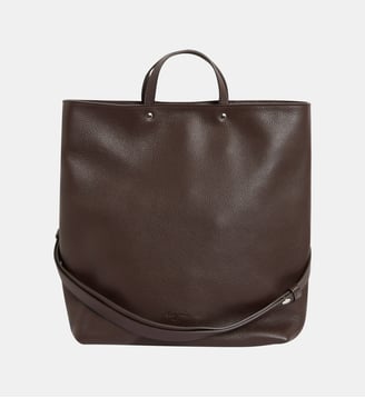 sac cabas Alix en cuir grainé - Agnès b. - Marron