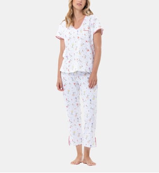 Pyjama en coton DAISY 202 - Lingerie Le Chat - Multicolore