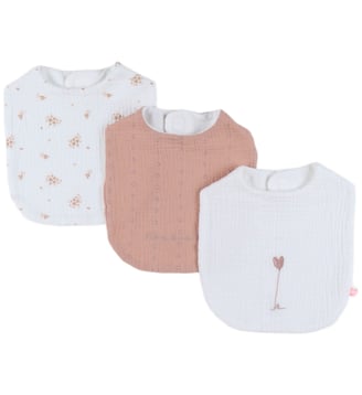 Lot de 3 bavoirs - Noukie's - Blanc