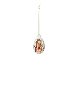 Ornement œuf, Anna, fleurs roses - Villeroy & Boch - Rouge