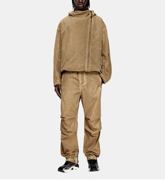 Veste à capuche effet poussière en Taslan - Diesel - Beige