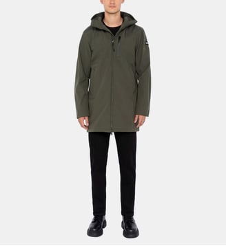 Blouson long urban déperlant - Schott - Kaki