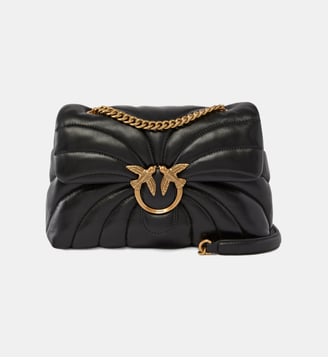 Grand sac à bandoulière love bag puff à matelassage papillon - Pinko - Noir