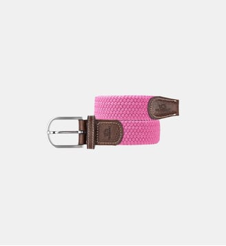 Ceinture tressée élastique unie - Billybelt - Rose magenta