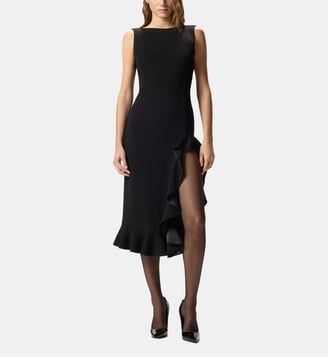 Robe ajustée à volants - Pinko - Limousine noire