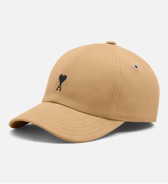 Casquette Ami De Coeur unisexe en Coton - AMI Paris - Beige mastic