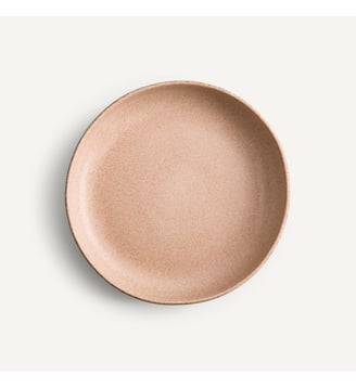 Lot de 4 assiettes à pâtes en grès - AM.PM - Rose des sables