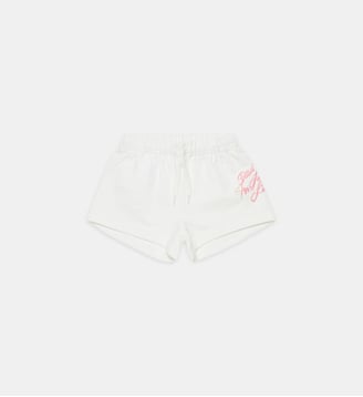 Short en molleton avec logo - Diesel Kids - Blanc cassé