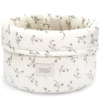 Panier de toilette - Babyshower - Blanc