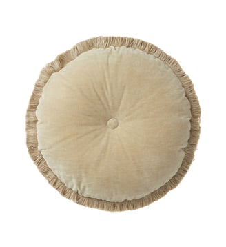 Coussin en velours - Desforges - Perle