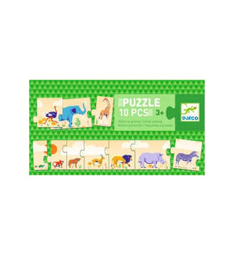 Puzzles duo-trio - Petits et grands - Djeco - Multicolore