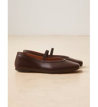 Ballerines en cuir Numéro 136 - Rivecour - Marron
