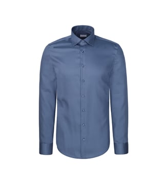 Chemise d'affaires 1/1 Extra long Shaped Col Kent - Seidensticker - Bleu