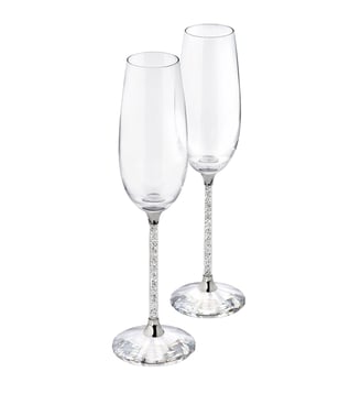 Flûtes Crystalline (Set de 2) - Swarovski - White